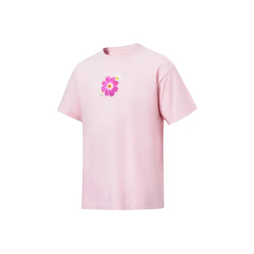 LINING Новый светло-розовый унисекс футболка