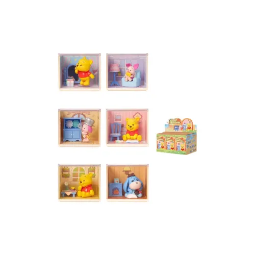Miniso X Disney Winnie The Pooh AT Домашняя коллекция Фигурка Слепые коробки Один Mystery Коробка Целая коробка 6 шт