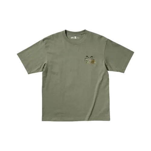 UNIQLO x KOSUKE KAWAMURA Коллаборация X CAPCOM Т-рубашка Унисекс Оливковый