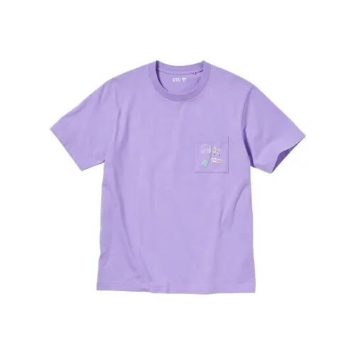 UNIQLO x MINGZHENTANKENAN LIANMINGKUAN T-рубашка унисекс синяя-фиолетовая