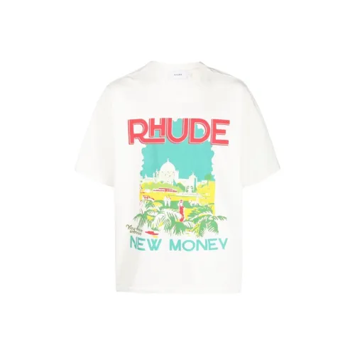 RHUDE Белая Мужская T-Рубашка