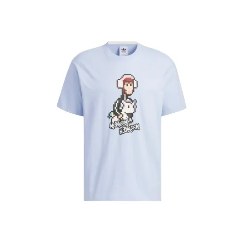 Adidas Originals Monkey Kingdom Рукав с оборкой T-рубашка Unisex Light Розовый Синий