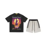 A3872-DX Винтажный Черный + Винтажный Черный Пять Полос Брюки