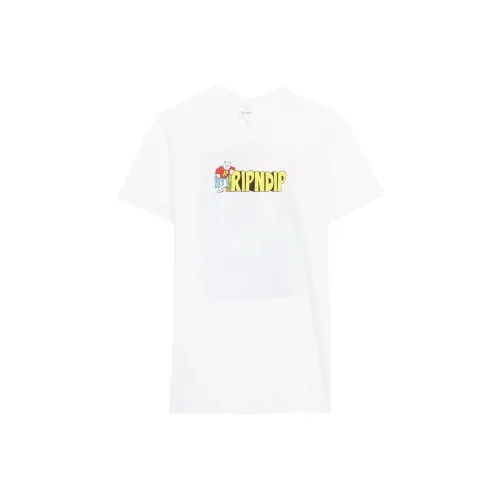 RIPNDIP совместная брендированная белая мужская футболка