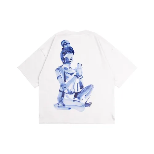 WOOKONG Белая Унисекс Футболка