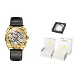 Чёрная кожа, золотая [Роскошная коробка включена]