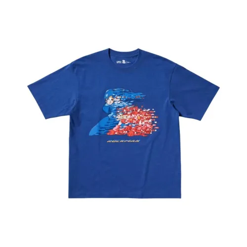 UNIQLO Kosuke Kawamura X CAPCOM Co Бренд Синяя Унисекс Футболка