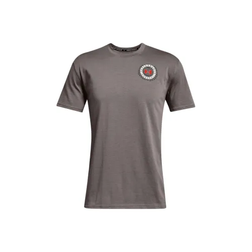 Under Armour Alma Mater Crest T-Shirt Мужская Серого цвета