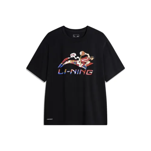 LINING Рукав с оборванным плечом T-рубашка Мужская Черная