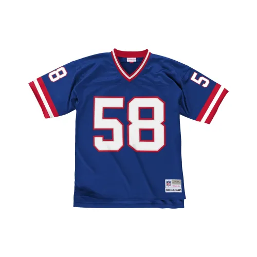 Mitchell Ness Blue Men's T-Shirts Mitchell Ness Синие Мужские Футболки