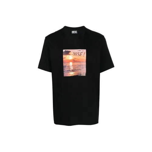 DIESEL Мужские черные T-рубашки