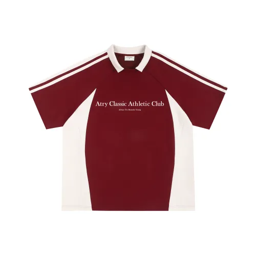 Atry Alphabet Slogan Series T-рубашка National Trend Бренд Loose Fit Винтаж Полу-Рукав Американский Полу-Рукав Unisex