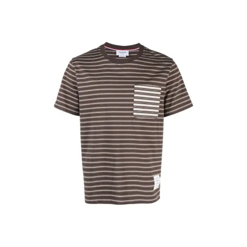 THOM BROWNE THOM BROWNE FW23 Early Autumn Collection Темно-коричневый Мужской T-Shirt Рубашки