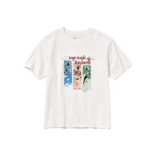 UNIQLO/UNIQLO X CLAMP Co Брендированный SS23 Серый Белый Унисекс T Рубашки