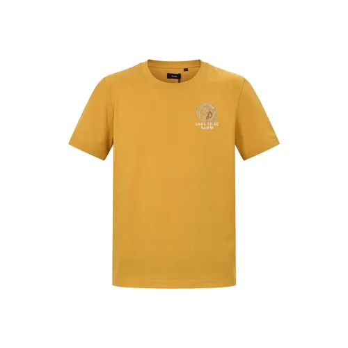 RARE Короткий рукав T-рубашки Мужской Желтый