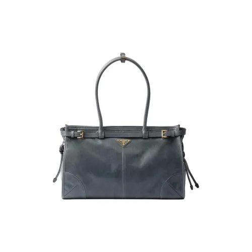 PRADA Bonnie Коровья кожа Сумка на плечо Большая Женская Авиационный синий