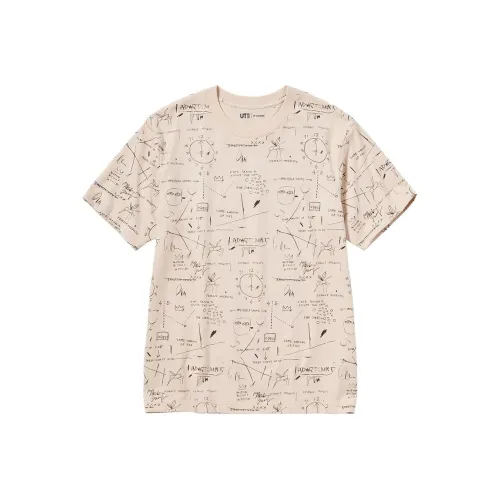 UNIQLO Светлый Бежевый Унисекс T-рубашки