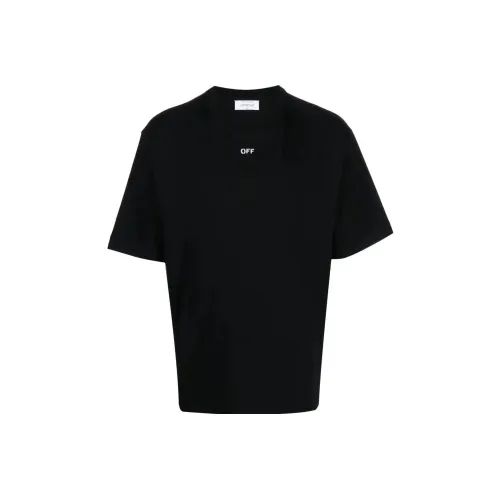 Off Белый Черный Мужские T-рубашки