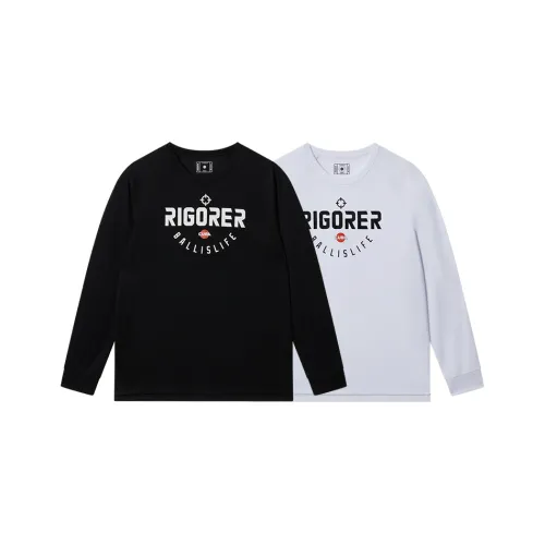 RIGORER Круглый вырез Баскетбольная Длинная рукавная Рубашка Унисекс 2 упаковки