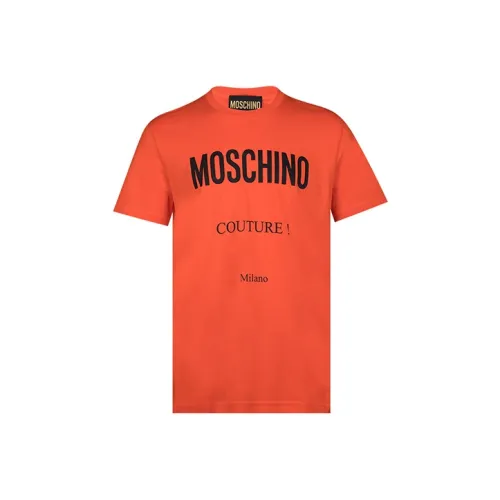 MOSCHINO Оранжевый Красный Мужская T-Рубашка