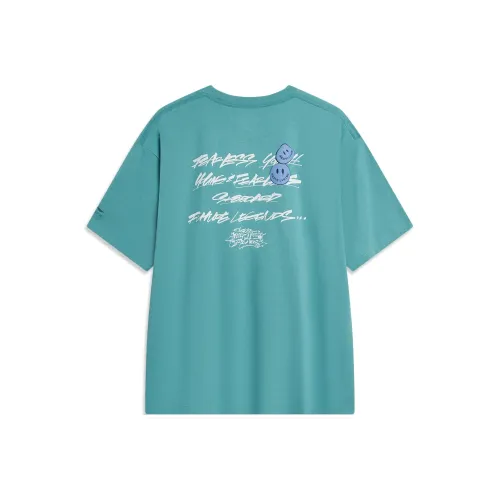 LINING Скейтборд Французский Изумрудно-зеленый Унисекс Футболка