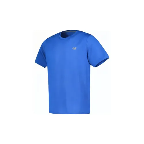 New Balance Blue Men's T-Shirts New Balance Синие Мужские Футболки