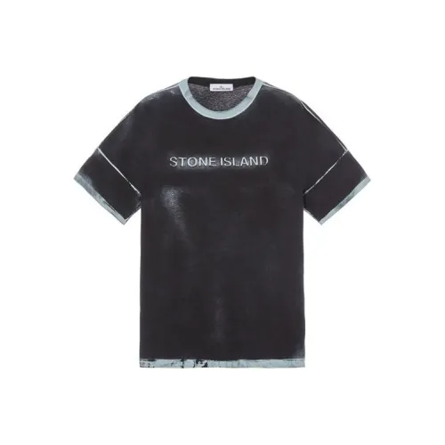 STONE ISLAND STONE ISLAND Ручная распыленная футболка Sky Цвет Мужской T-Shirt