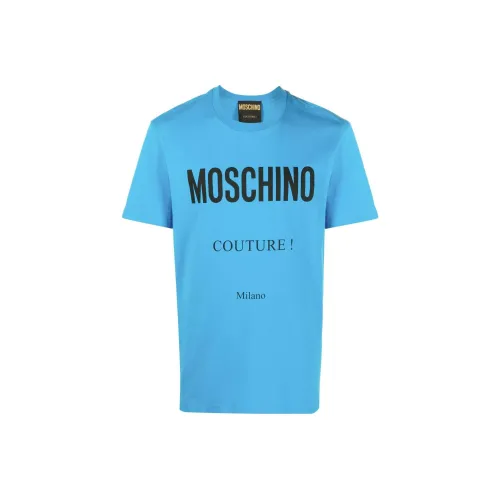 MOSCHINO Светло-синие мужские футболки T