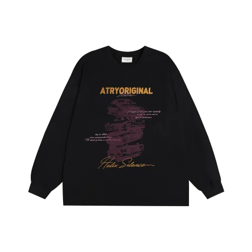 Atry T Рубашка Китайский стиль Модный Роскошная уличная мода Нишевый Унисекс Пуловер Топ Унисекс