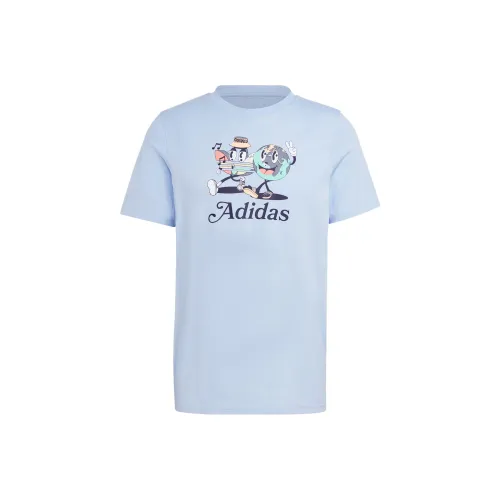 Adidas Originals T-Shirt Мужской Светло-Розовый Синий