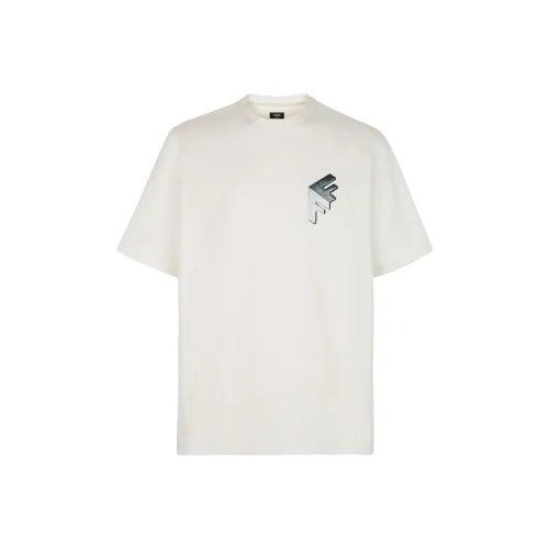 Fendi Белая Мужская T-рубашка