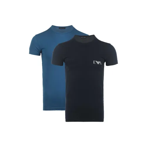 EMPORIO ARMANI 2 пачки синий + темно-синий мужские футболки T