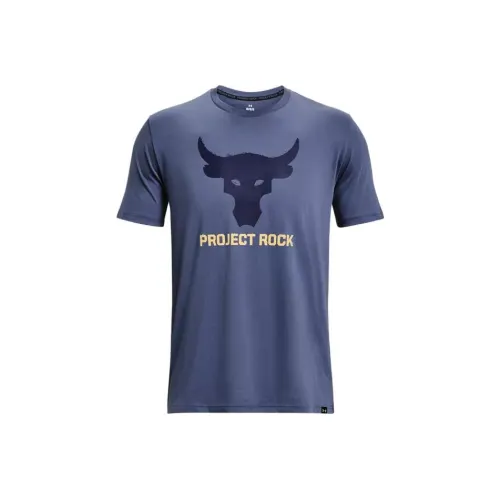 Under Armour Blue Men's T-Shirts Уnder Armour Синий Мужской Т-Рубашки