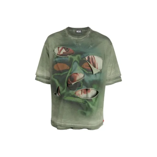 DIESEL T Рубашка Мужская Мохово-Зеленая