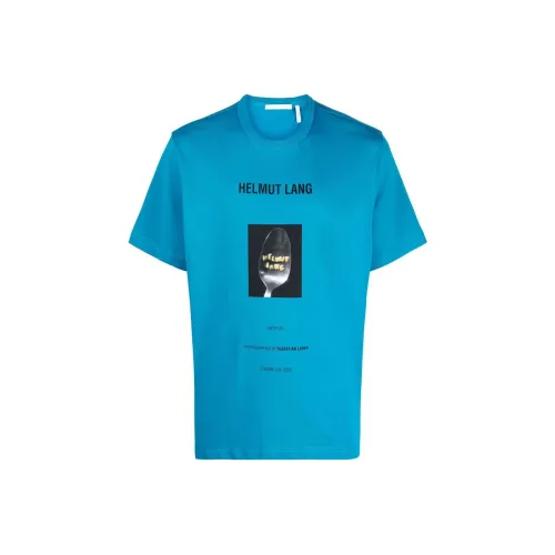 Helmut Lang Небесно-голубой Мужской T-рубашки