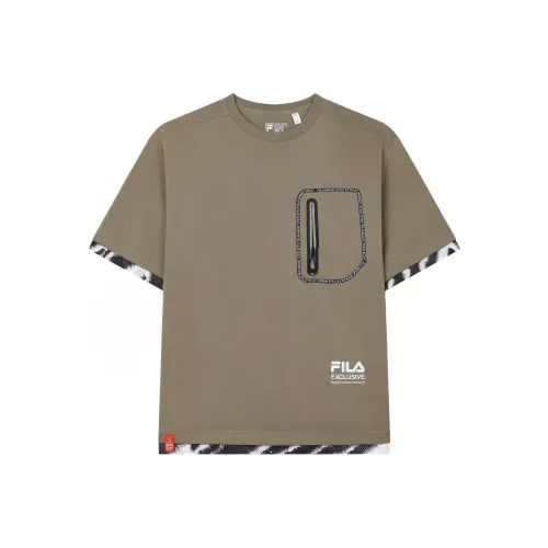 FILA Ebony Gold Green Men's T-Shirts FILA Эбеновый Золотой Зеленый Мужские Футболки