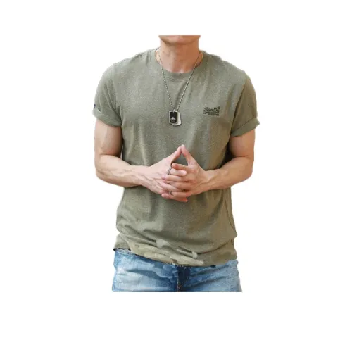 SUPERDRY Оливково-зеленые Мужские T-рубашки