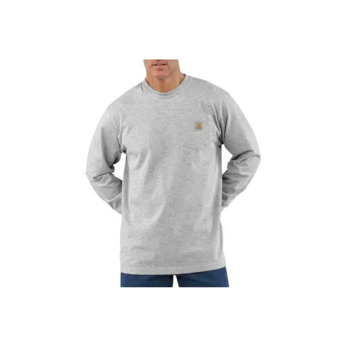 Carhartt K126 Тяжелый Long Sleeve Карманная Рубашка T Рубашка Свободного кроя Мужская