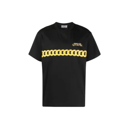 VERSACE JEANS COUTURE Мужские черные футболки