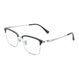 Яркий черный | Серебряный-C05 & Защита от синего света, 0 диоптрий, линзы