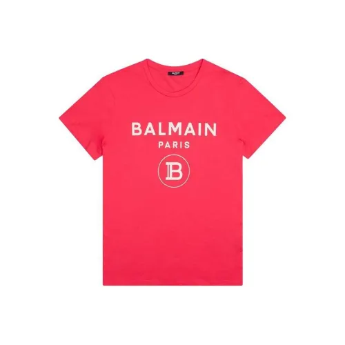 BALMAIN Red Men's T-Shirts BALMAIN Красные Мужские Футболки