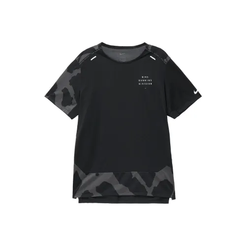 Nike Бег Т-Рубашка Мужская Черная