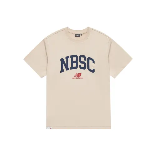 New Balance совместная футболка мужская пшеничного цвета