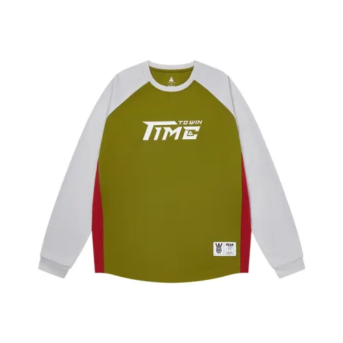 PEAK Длинный рукав Т-рубашка мужская светло-серая