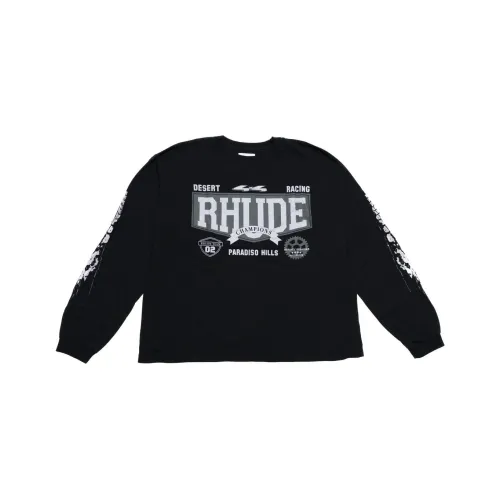 RHUDE Черные Мужские T-Рубашки