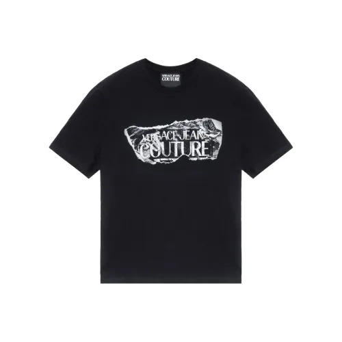 VERSACE JEANS COUTURE Мужские черные футболки