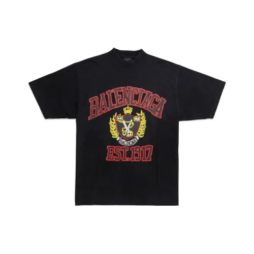 Balenciaga T-Shirt Loose Fit Unisex Black Баленсиага T-рубашка свободного кроя унисекс черная