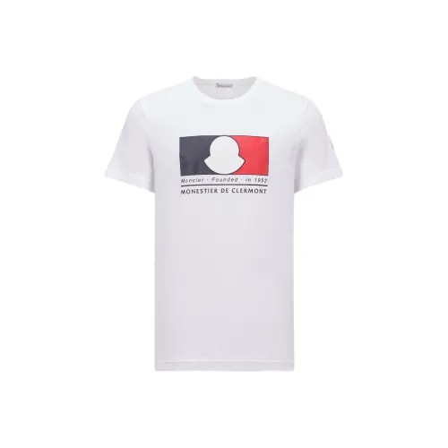 MONCLER SS24 T Рубашка Мужская Белая