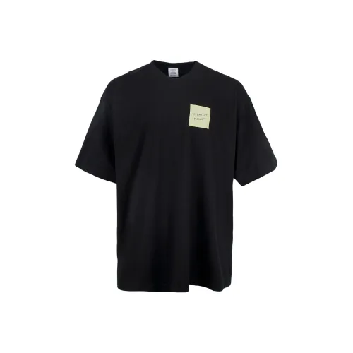 Vetements Черные Мужские T-Рубашки