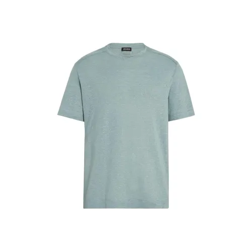 Ermenegildo Zegna Мужские T-рубашки Aqua Green